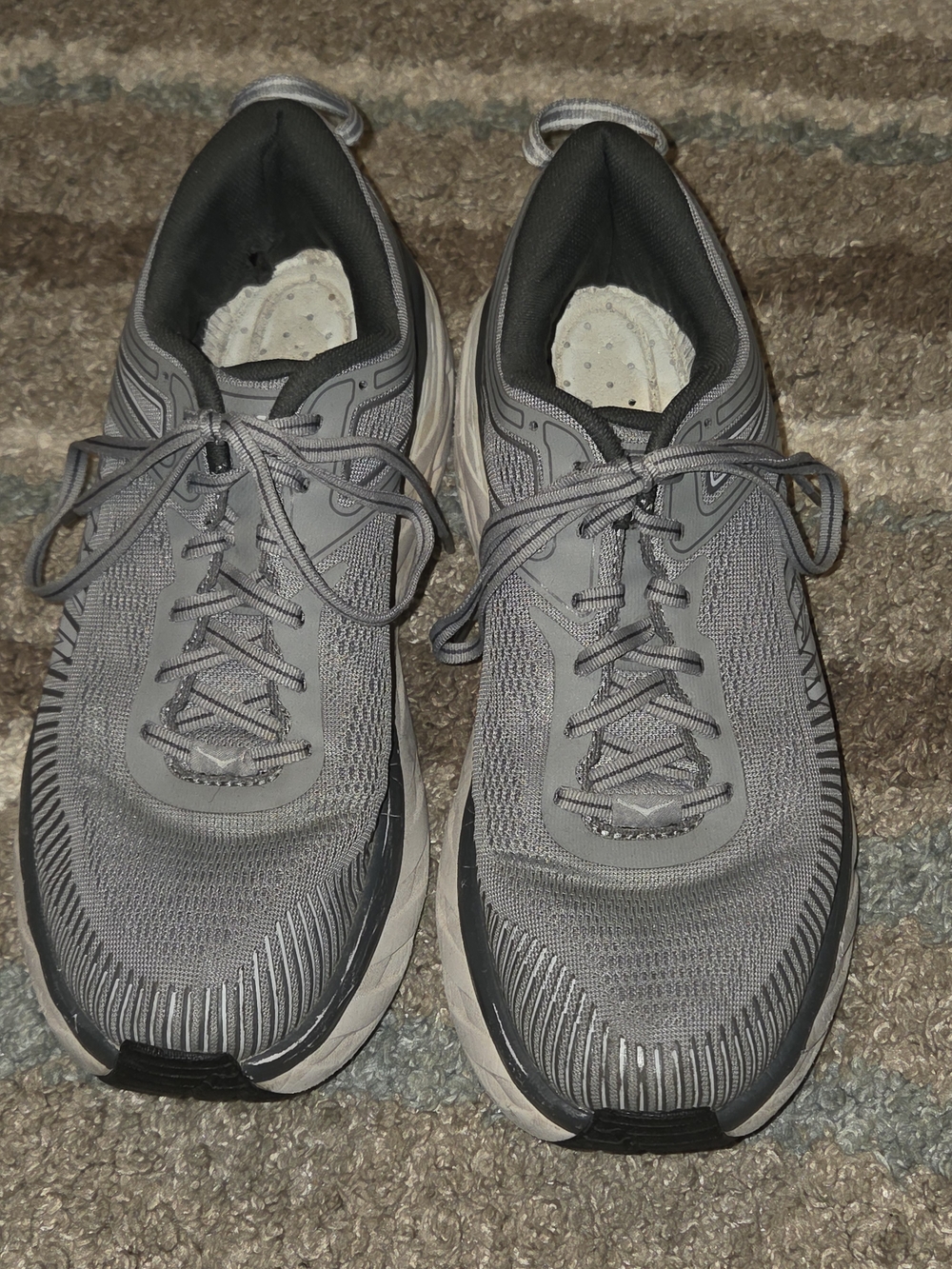 Hoka Bondi 7 Women's Grey Athletic Running Shoes Size 11
